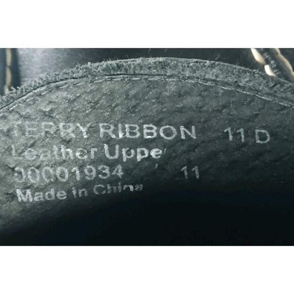 Polo Ralph Lauren Terry Ribbon  Loafers Mens size 11 D Shoes Black Leather